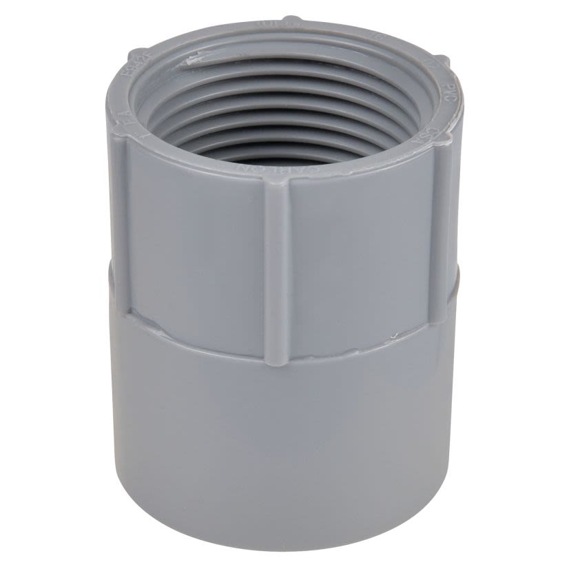 Thomas & Betts Carlon® E942J Non-Metallic Conduit Adapter, 2 in, Female x Socket Thread, PVC